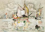 Paul Signac Fishing Boats painting